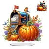 >SALE<2D Flat Print Autumn Pumpkin Mailbox DIY Table Top Diamond Painting Ornament Kit