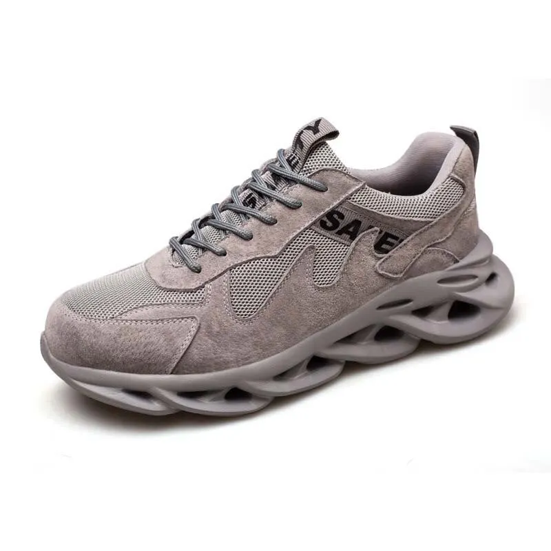 Safety Work Shoes With Steel Toe Cap Rubber Outsole Puncture-Proof Boots Outdoor Lightweight Oil Resistance Cushion Sneakers