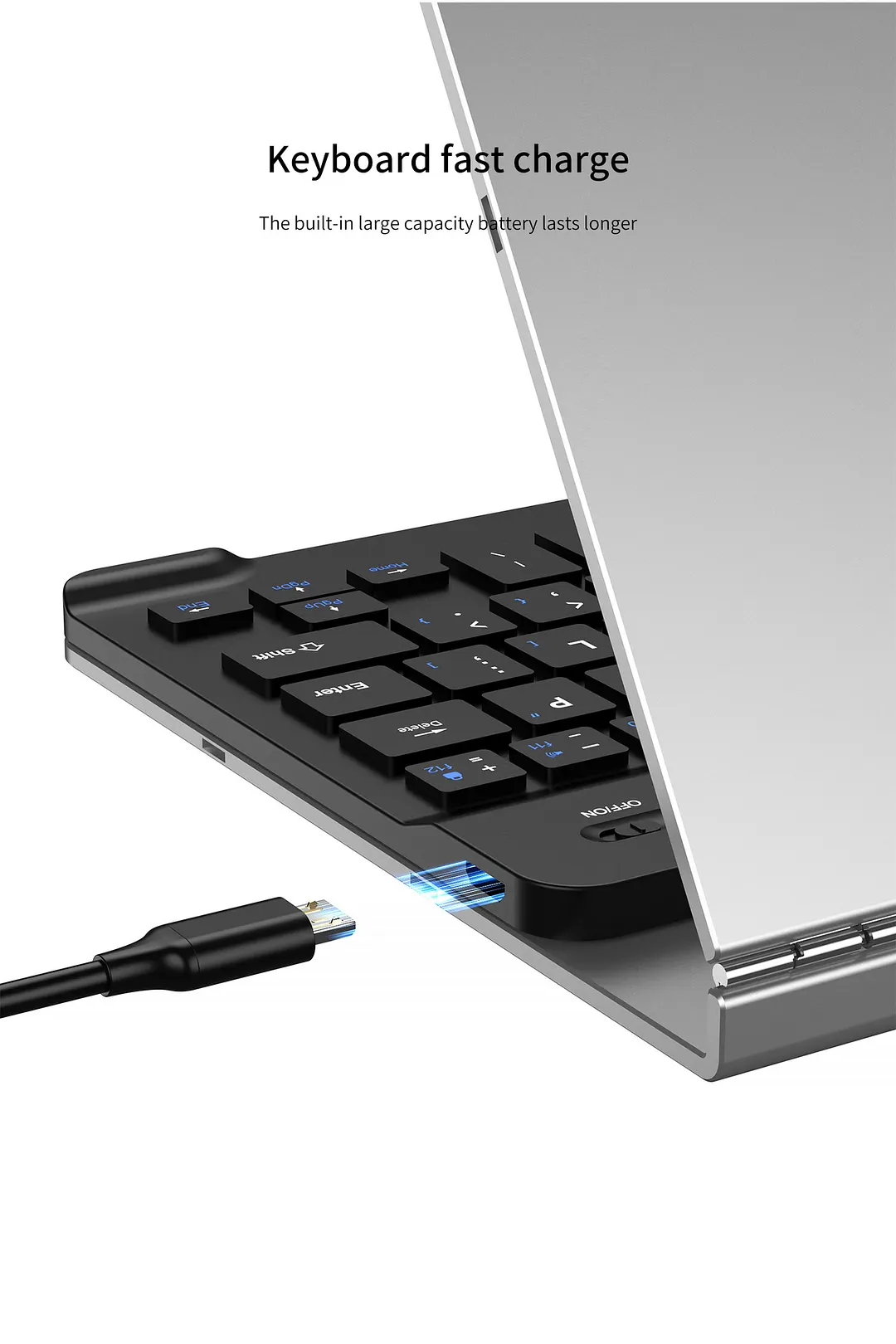 Suitable For Samsung Zfold Mobile Phone Bluetooth Wireless Charging Keyboard Holder Protective Case