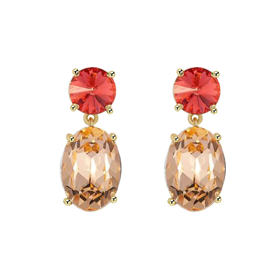 Dvacaman Newest Multicolor Crystal Drop Earrings Fine Jewelry Accessories For Women Fashion Rhinestone Tassel Earrings Wholesale