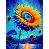 >SALE<5D DIY Full Round Drill Diamond Painting Fluttering Sunflower Home Decor 30x40cm