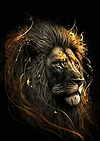 Black Gold Animal - Round/Square AB Drills Diamond Painting(60*45cm) 