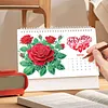 2026 DIY Special Shape Desktop Diamond Standing Calendar for Bedroom Living Room
