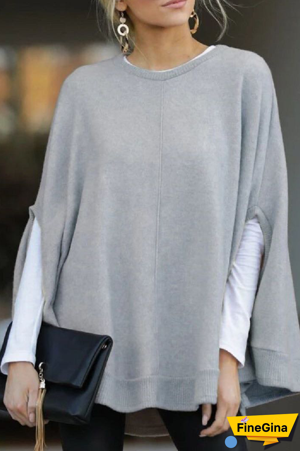 Casual Solid Pullovers O Neck Sweaters(5 Colors)