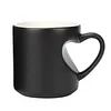 Heart-Shaped Color Changing Cup with Love Handle Heat Colors Change Beverage Cups Multi-Purpose Funny Color Changing Coffee Cup for Valentines Day/Anniversary/Wedding/Proposal