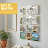 [US Local Warehouse] 18 Slot Acrylic Brochure Pamphlet Holder Wall Mount 6 Magazine 12 Pamphlet Pockets Wall Pocket Organizer 10/5inches Trifold Brochure Holder for Flyer Literature Menu Advertise