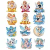 12PCS DIY Diamond Art Refrigerator Sticker Kits for Home Decor (Fairy)
