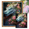 >SALE<Full Embroidery Eco-cotton Thread 11CT Print Flower Dragon Cross Stitch 50x60cm
