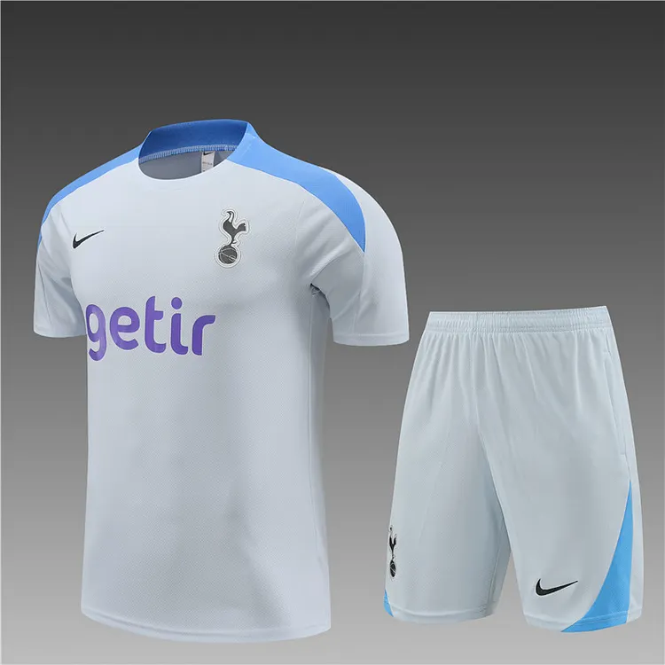 2024-25 Tottenham Hotspur Light Grey Short Sleeve Training Jersey