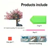 (US Local)House Tree Diamond Painting Art Door Right Angle Sign for Indoor Outdoor Wall