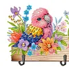 Wooden Bird Flower Special Shape Diamond Painting Hanging Hooks for Home Decor