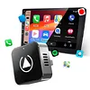2 in 1 Wireless CarPlay Android Auto Adapter Plug & Play for Factory Wired Cars