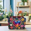 5D DIY Special Shape Double Sided Drills Diamond Painting Wooden Desk Ornament Flower Vase Decor Kit