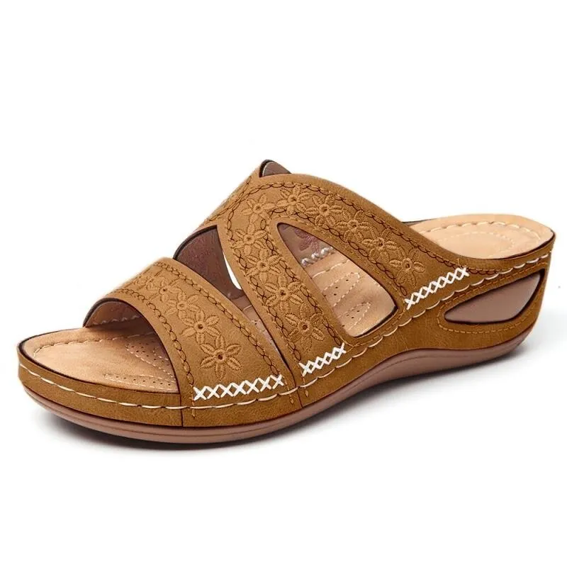 Qengg 2021 Women's Shoes New Fashion Women's Sandals Peep-Toe Shoes Woman Slip On Platfroms Flat Casual Shoes Female Wedges For Women