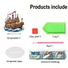 (US Local)Xmas Sailboat DIY Table Top Diamond Painting Desktop Ornaments Kit