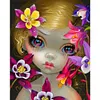 >SALE<Full Embroidery Eco-cotton Thread 11CT Printed Big-Eyed Girl Cross Stitch40x50cm