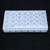Plastic 28 Slots Clear Nail Tools Jewelry Storage Box Case Organizer Beads DIY Diamond Art Accessories