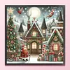 Christmas Tree And Santa Claus - 11CT Stamped Cross Stitch - 50*50cm - Xmas
