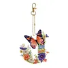 DIY Diamond Painting Butterfly Flower Lettter Keychain Kit