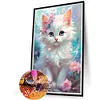 Diamond Painting-DIY Full Round Drill Flower Cat(40*60CM）