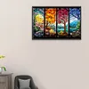 (US Local)Paint By Numbers Kit On Canvas DIY Oil Art Four Seasons Picture Decor 60x40cm