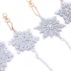4pcs Window Hanger Double Sided Diamond Art Christmas Snowflake Wind Chimes Gift