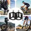 Double DU Bicycle Pedal Waterproof Alloy Pedal Anti-Slip Widened Nail Pedal