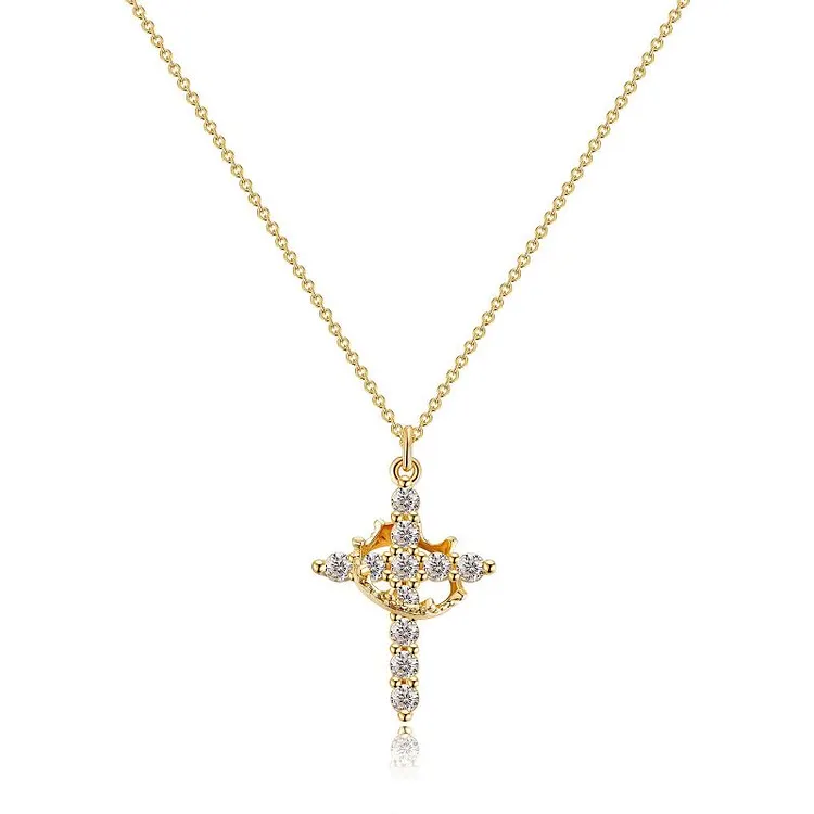 Crown Cross Necklace The Cold Blanket