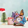 Diamond Painting Acrylic Flower Butterfly Clock Ornament