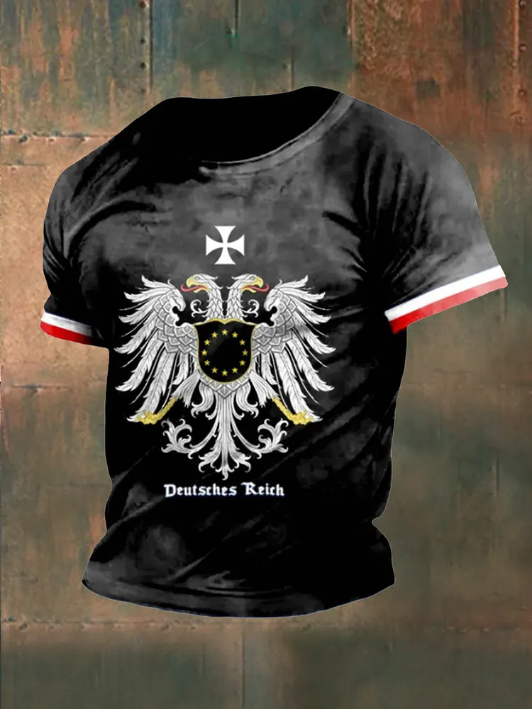 Deutsches Reich bedrucktes Kurzarm-T-Shirt f&uuml;r M&auml;nner