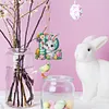 (US Local)PET Double Sided Special Shaped Easter Alphabet DIY Diamond Painting Keychain