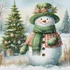 (Stamped/Counted) Christmas Snowman-11CT Cross Stitch 40*40cm