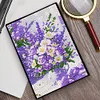 (US Local)5D DIY Flower Diamond Art Painting Notebook Kit Crystal Notepad Sketchbook Gifts