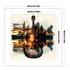 (Stamped/Counted) Guitar Landscape Silhouette-11CT/14CT Cross Stitch 40*40cm