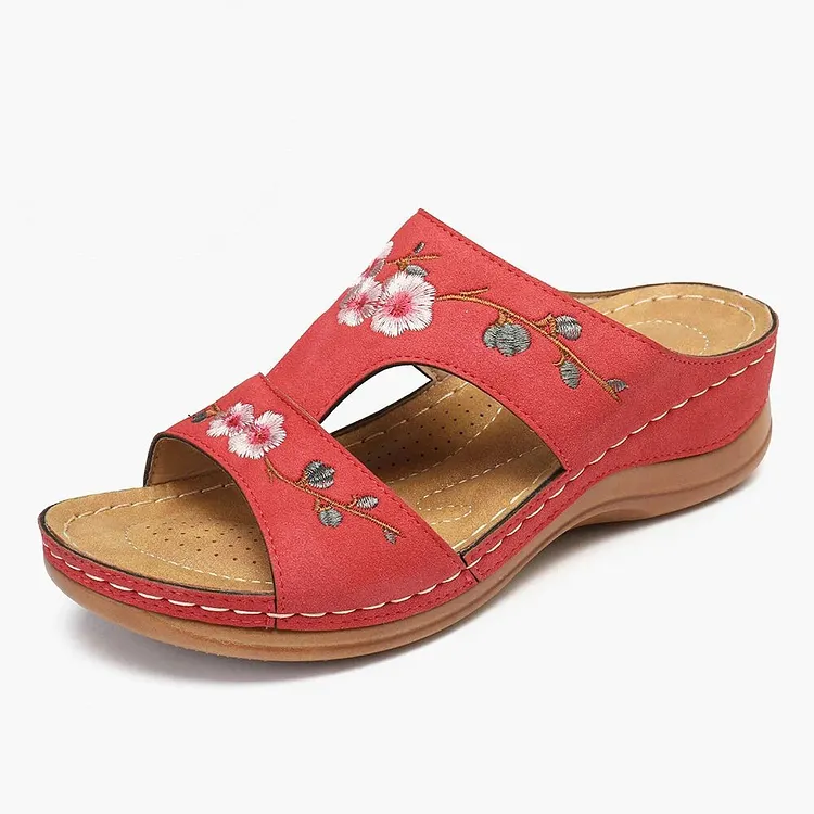 Beach Embroidery Flat Soft Non-Slip Women's Sandals 2023