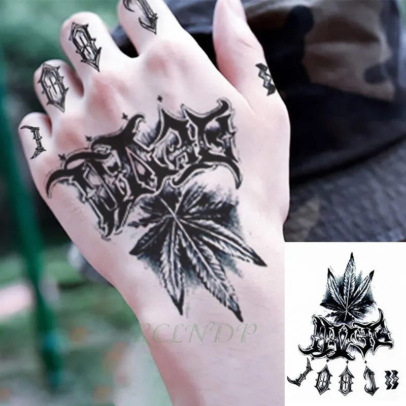Waterproof Temporary Tattoo Sticker Satan Lucifer Circle Steering Fake Tatto Flash Tatoo Hand back Art Tattoos for Boy Women Men