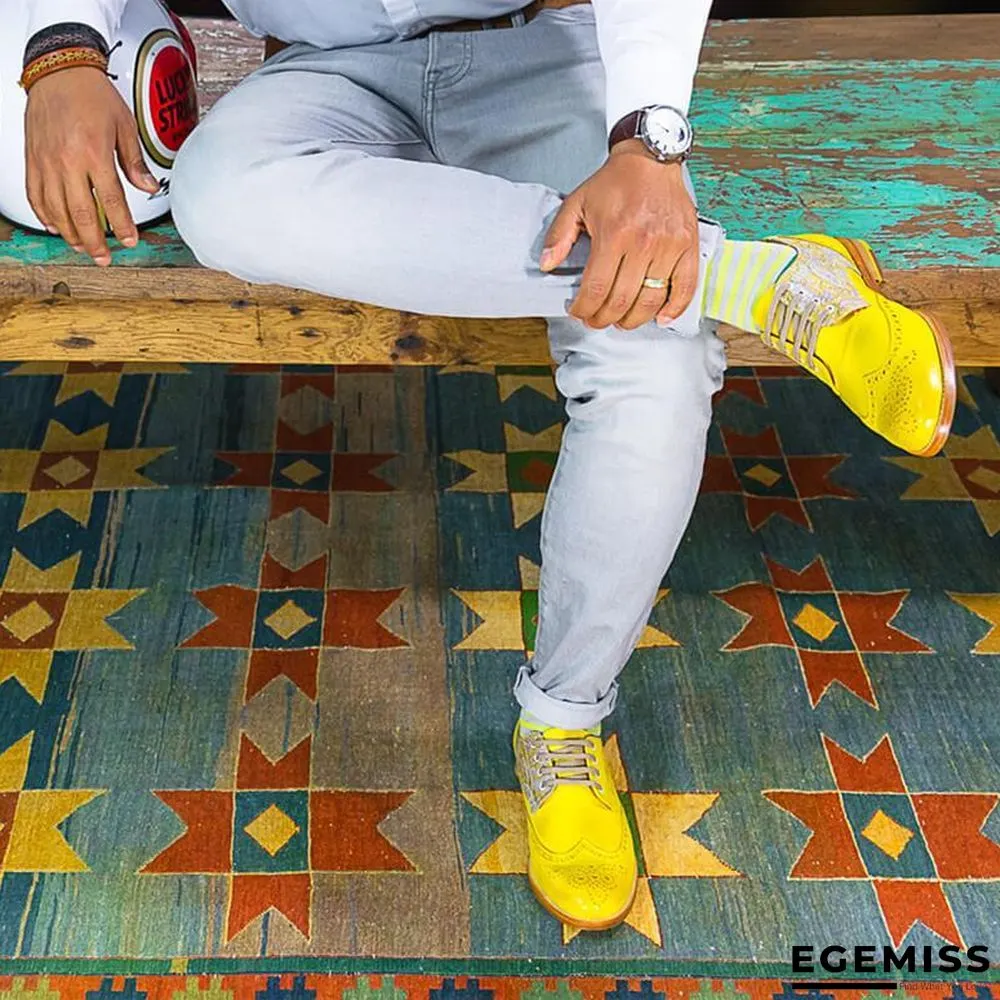 Handmade Paisley Pattern Oxford Leather Shoes | EGEMISS
