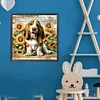 Beagle-Peinture au diamant de forage rond-40*40cm