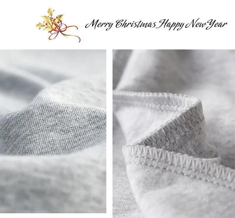 MERRY CHRISTMAS Antler Print Grey Top with Black and Red Plaid Pants Family Matching Pajamas Set JJF-005