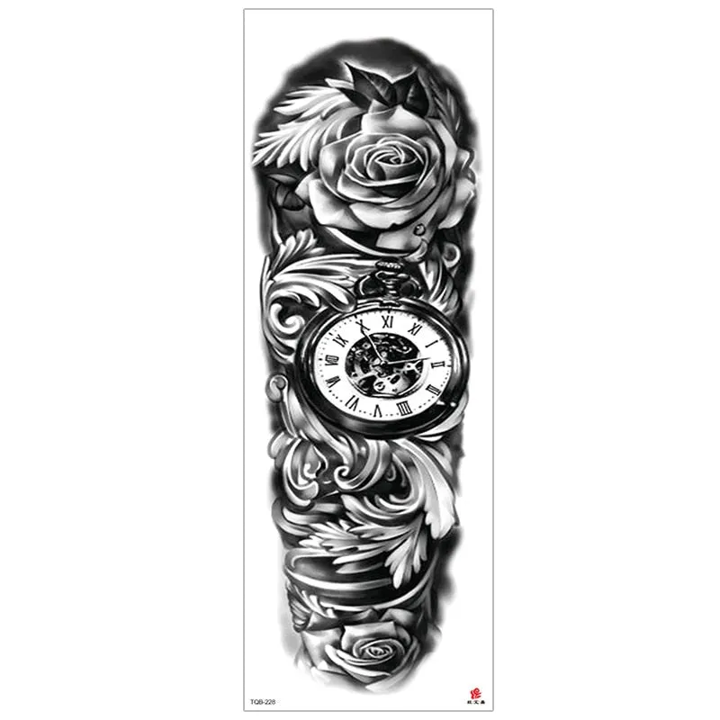 temporary tattoos for men robot full arm sleeve tattoo mechanical lion tiger waterproof tatto fake tatoo stickers body tatoo art