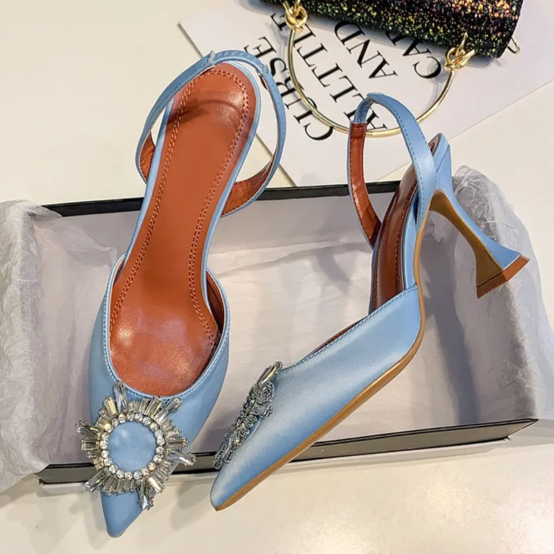 Women Pumps Ladies Fashion High Heels Party Dress Shoes Ladies Pointed Toe Sandals Spring Summer Luxury Brand Footwear Woman