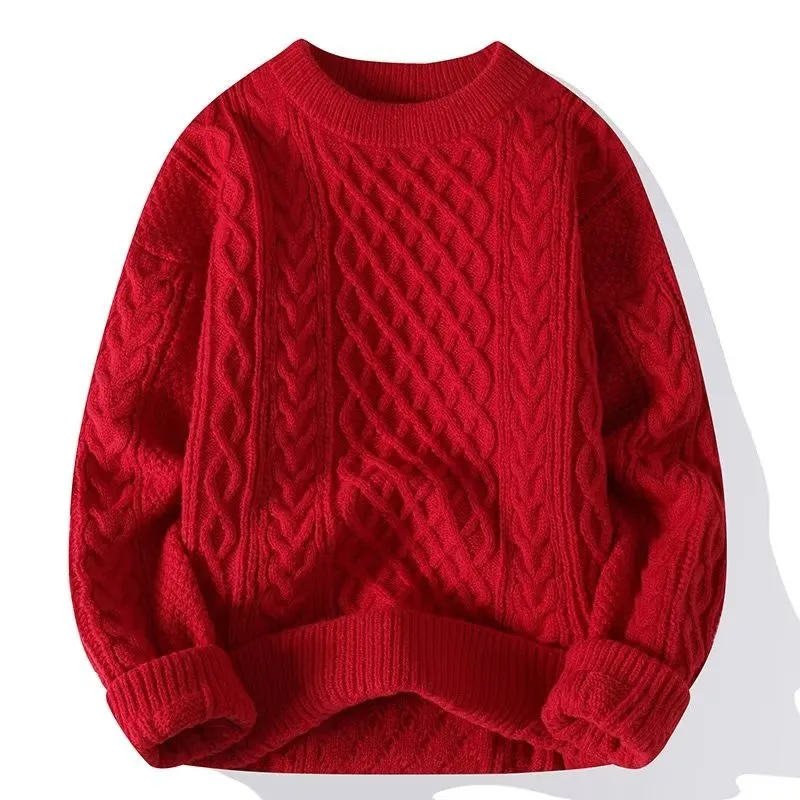 Man's Vintage Jacquard Weave Cozy Sweater