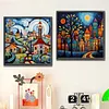 (US Local)2pcs/set House-14CT Stamped Cross Stitch Kit(40x40cm)