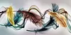 (Multi-Style Round) （Big Size） Feather Flower Leaves - Full Diamond Painting 80*40cm
