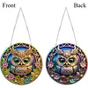 Diamond Painting Single-sided Owl Pendant for Home Garden