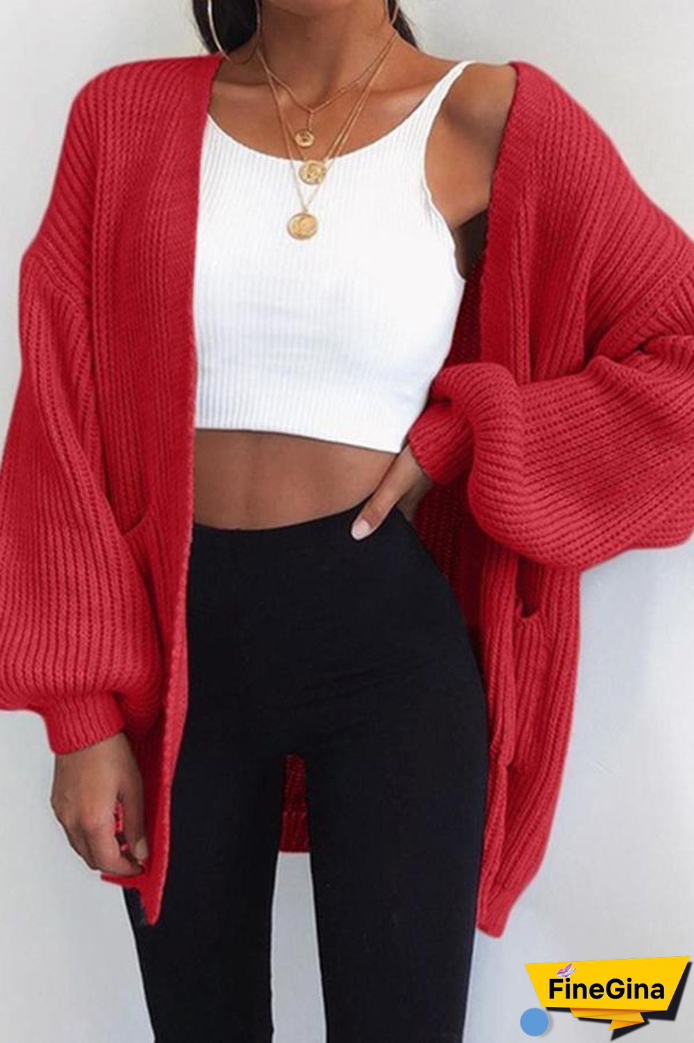 Long Sleeve Solid Color Cardigan (5 Colors) P13333