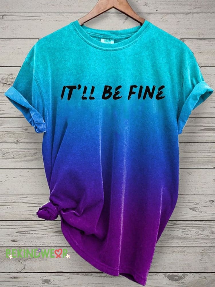 Women&rsquo;s Retro It&rsquo;ll Be Fine Printed Short-Sleeved T-Shirt Picture 1 / S