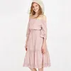 ONLY Brand 2018 NEW fashion sweet hollow crochet off shoulder short sleeves female dresses |118207636 