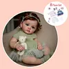 20" Lifelike Baby Girl Dolls Truly Real Lifelike & Realistic Weighted Toddler Handmade Brown Hair Baby Sunnin - RBBI-Myrebornbabydoll&reg; Myrebornbabydoll&reg;