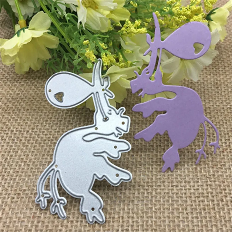 Beautiful Duck Catch Fish Metal Cutting Dies Stencil Scrapbooking Photo Album Card Paper Embossing Craft DIY
